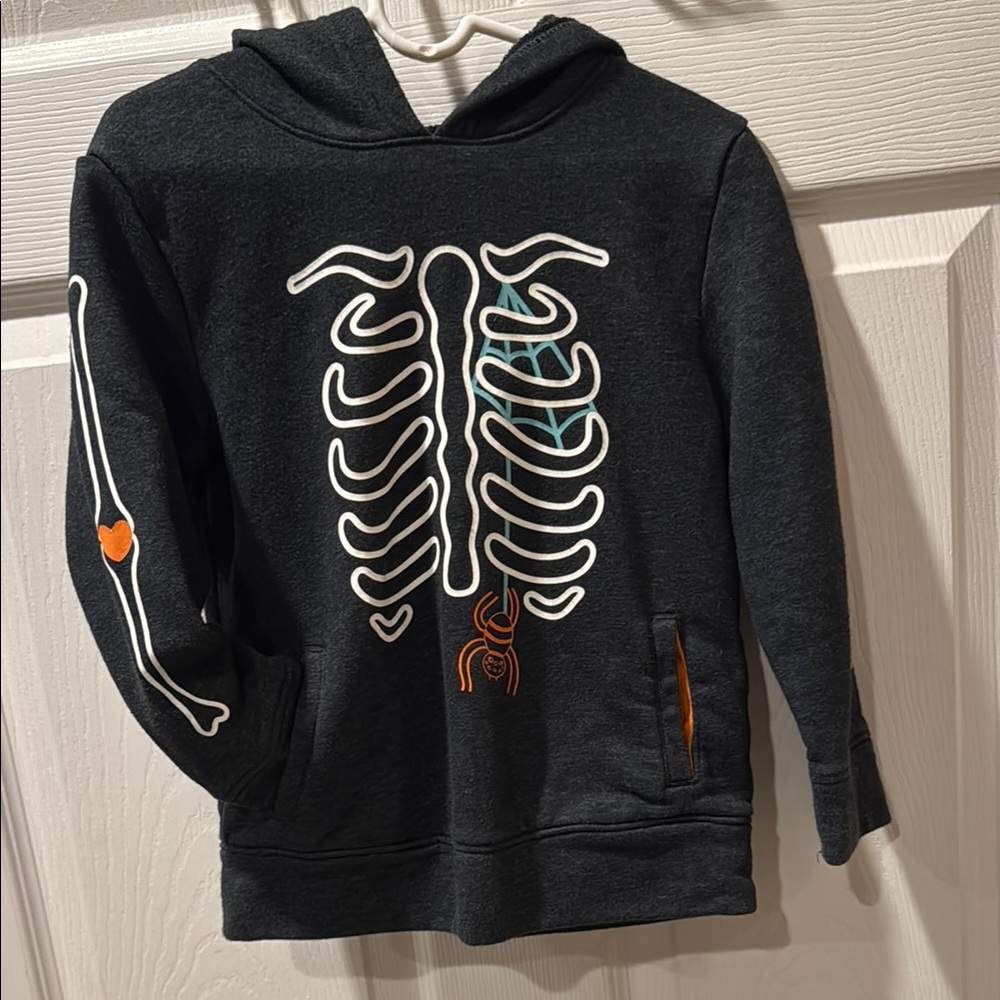 Cat & Jack Glow in the Dark Skeleton Hoodie Sweatshirt
